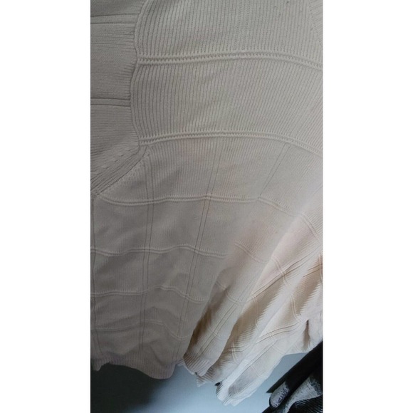 Vintage Grandpa Sweater cotton textured window plaid crewneck sweater XXLT - Picture 5 of 7